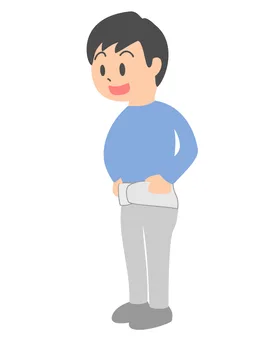 コルセットをつけた男性