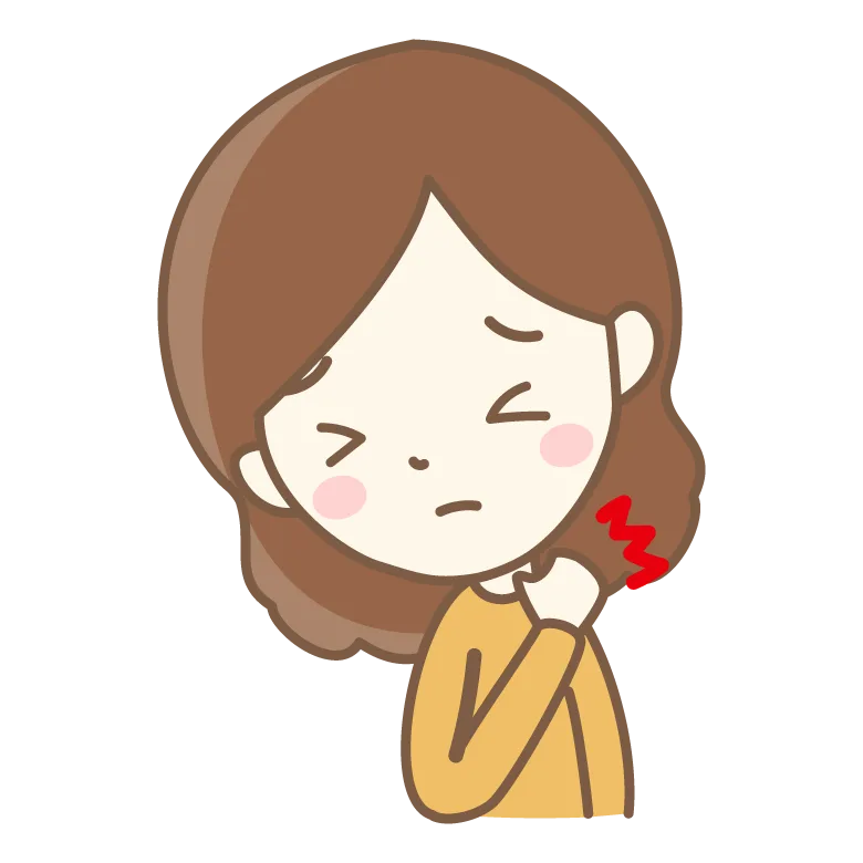 肩が痛い女性のイラスト