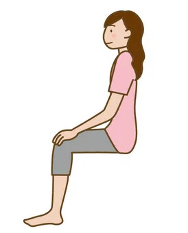 姿勢の良い女性
