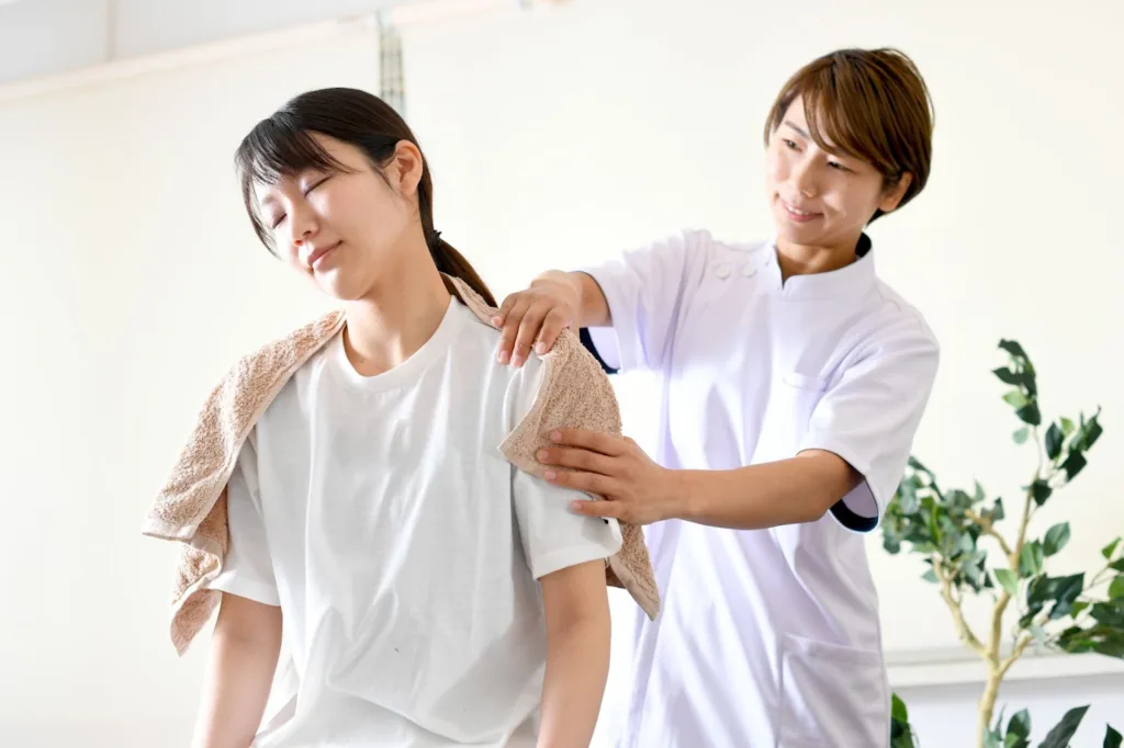 整体を受けている様子