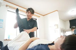 整体を受けている様子