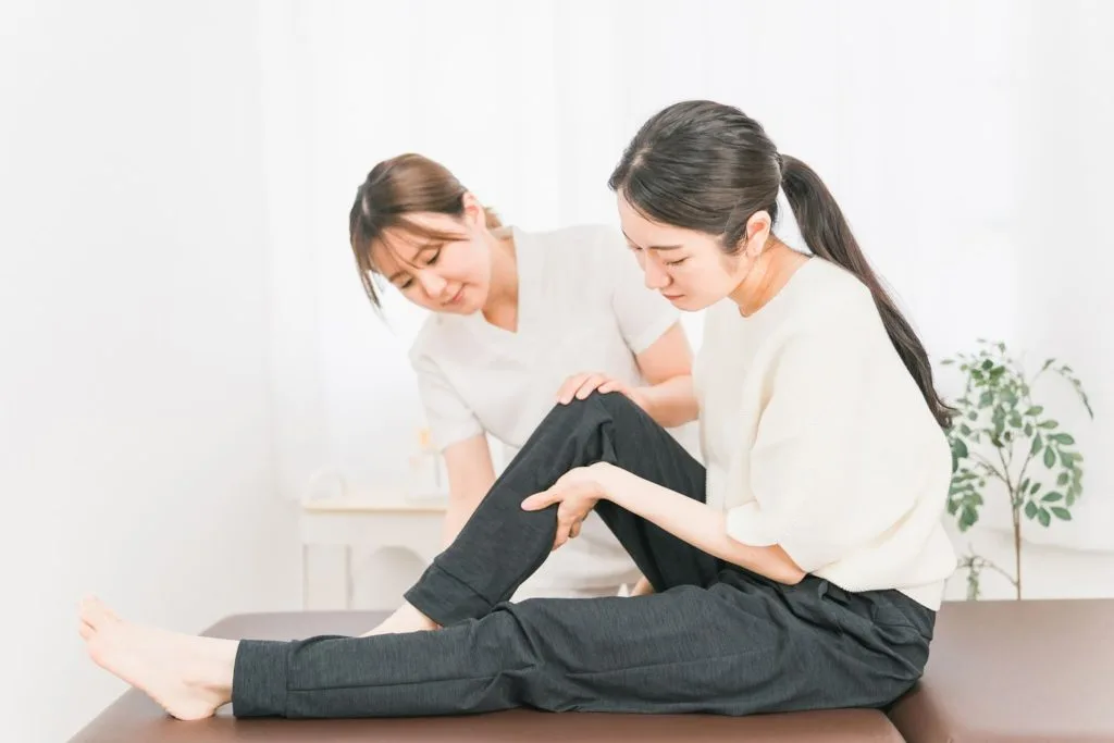 整体を利用する女性