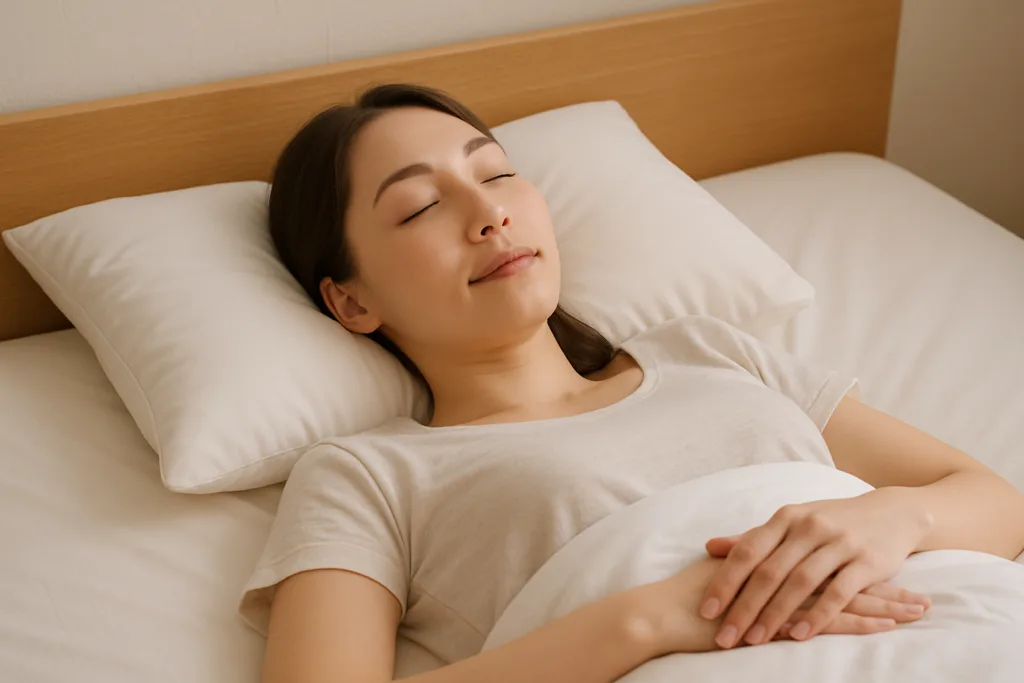 寝ている女性